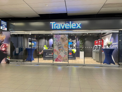 Travelex foreign exchange store in Schiphol airport