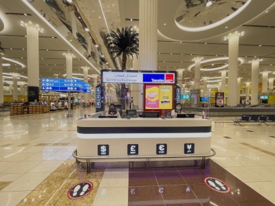 Travelex foreign exchange store at Dubai airport