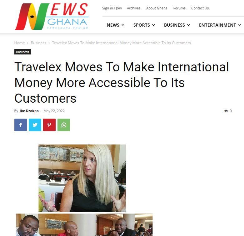 Newspaper article title - Travelex Moves To Make International Money More Accessible To Its Customers